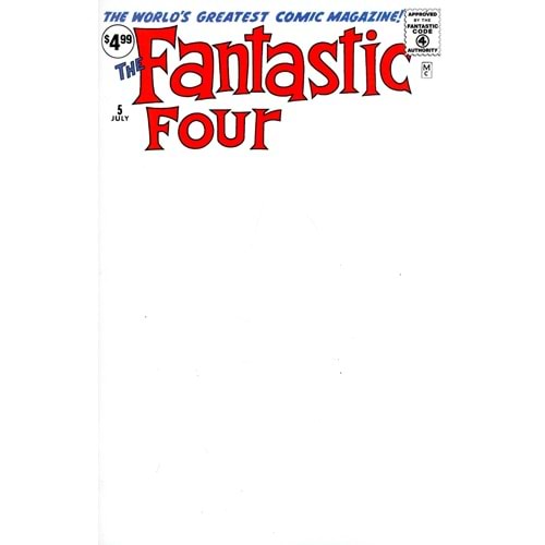 FANTASTIC FOUR # 5 FACSIMILE EDITION BLANK VARIANT