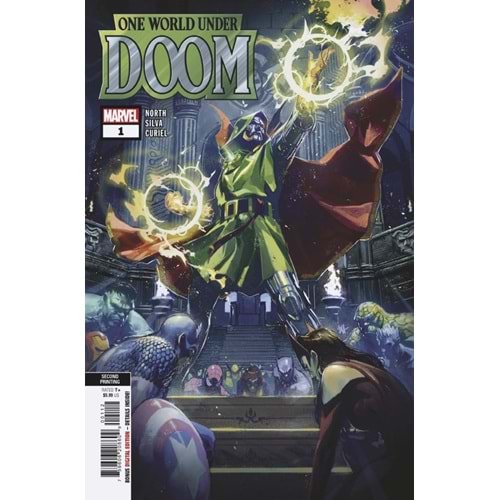 ONE WORLD UNDER DOOM #1 (OF 9) SECOND PRINTING BEN HARVEY VARIANT