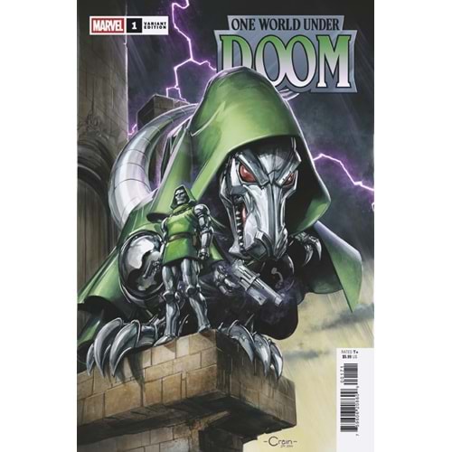 ONE WORLD UNDER DOOM #1 (OF 9) CLAYTON CRAIN DOOMASAUR VARIANT