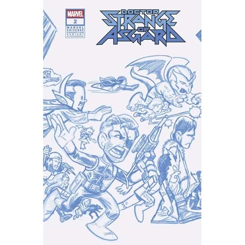 DOCTOR STRANGE OF ASGARD # 2 (OF 5) 1:50 CHRIS GIARRUSSO CONNECTING BLUE LINE SKETCH VARIANT
