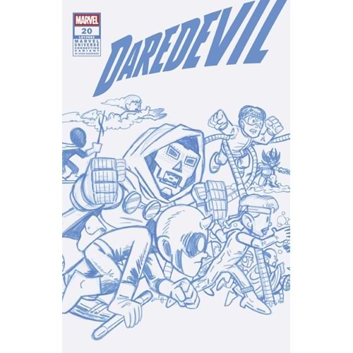 DAREDEVIL (2023) # 20 1:50 CHRIS GIARRUSSO CONNECTING BLUE LINE SKETCH VARIANT