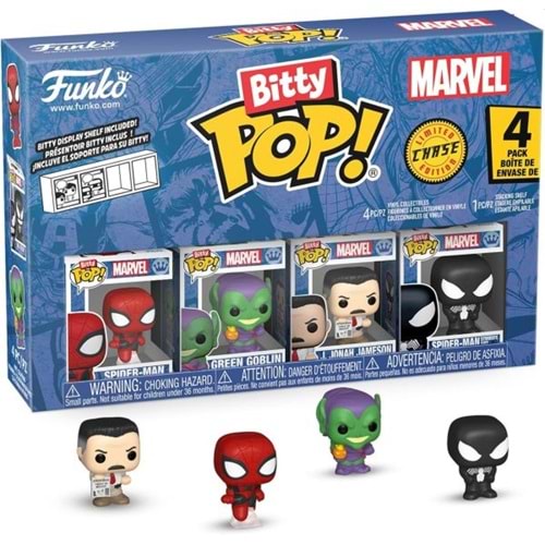 FUNKO BITTY POP MARVEL SPIDER-MAN 4-PACK CHASE