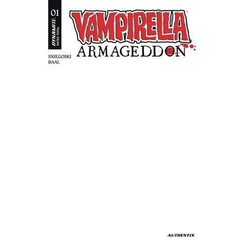 VAMPIRELLA ARMAGEDDON #1 COVER J BLANK AUTHENTIX