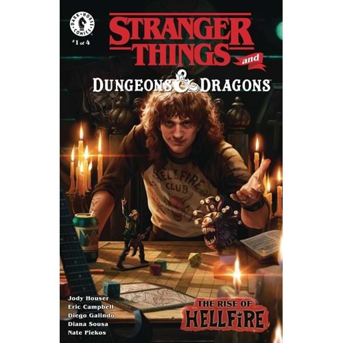STRANGER THINGS AND DUNGEONS & DRAGONS THE RISE OF HELLFIRE #1 COVER A VILLANUEVE