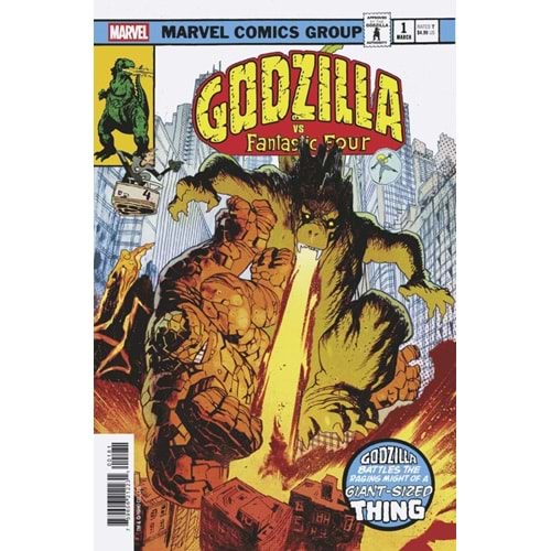 GODZILLA VS FANTASTIC FOUR #1 HARREN GODZILLA HOMAGE VARIANT