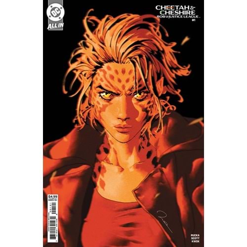 CHEETAH AND CHESHIRE ROB THE JUSTICE LEAGUE #1 (OF 6) COVER B GERALD PAREL CARD STOCK VARIANT