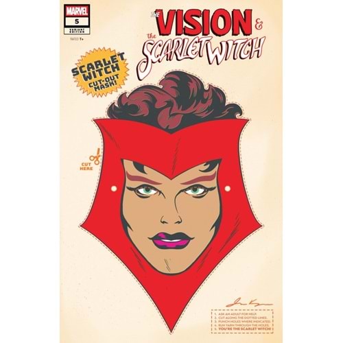 VISION AND THE SCARLET WITCH #5 (OF 5) RETRO HALLOWEEN MASK VARIANT