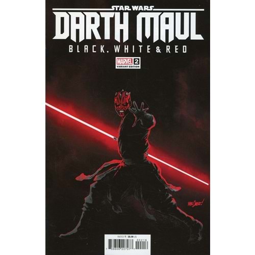 STAR WARS DARTH MAUL BLACK WHITE RED # 2 1:25 DAVID MARQUEZ VARIANT