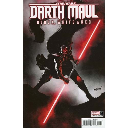 STAR WARS DARTH MAUL BLACK WHITE RED # 3 1:25 DAVID MARQUEZ VARIANT