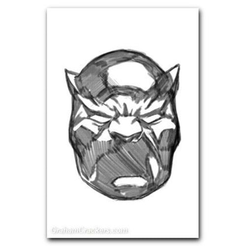 BLACK PANTHER (2023) # 10 1:50 MARK BROOKS HEADSHOT SKETCH VIRGIN VARIANT