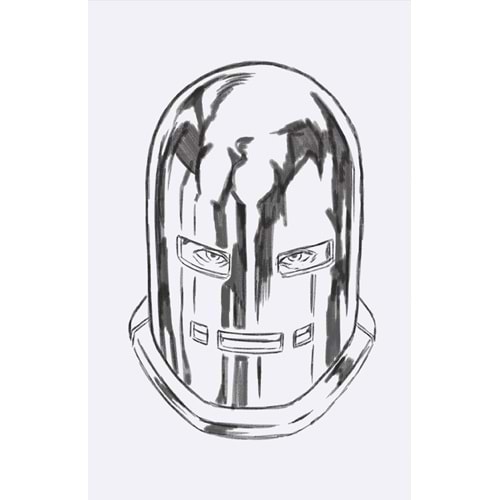 INVINCIBLE IRON MAN (2023) # 16 1:50 MARK BROOKS HEADSHOT SKETCH VIRGIN VARIANT