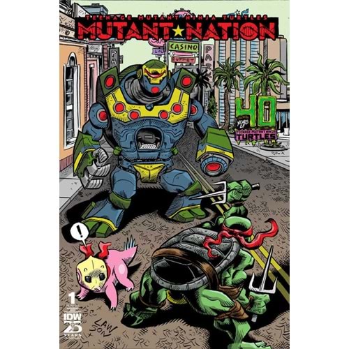 TMNT MUTANT NATION # 1 COVER D JIM LAWON 40TH ANNIVERSARY VARIANT