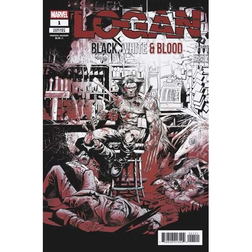 LOGAN BLACK WHITE AND BLOOD #1 ADAM KUBERT VARIANT