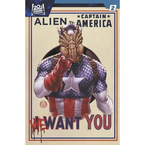 ALIEN VS CAPTAIN AMAERICA #2 MARK BROOKS VARIANT