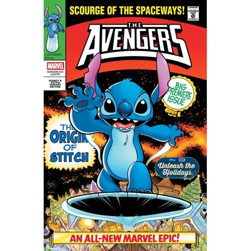 AVENGERS (2023) # 33 LUCIANO VECCHIO DISNEY STITCH UNLEASH THE HOLIDAYS VARIANT
