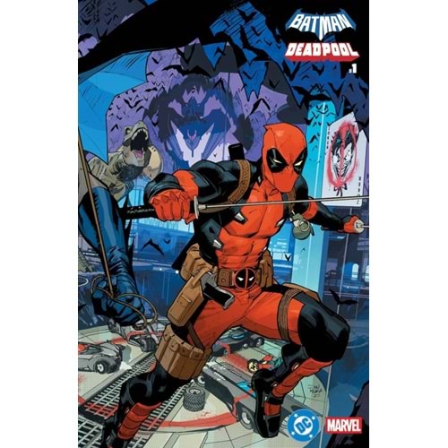 DC MARVEL BATMAN DEADPOOL #1 (ONE-SHOT) COVER B DAN MORA BATMAN DEADPOOL WRAPAROUND CARD STOCK VARIANT