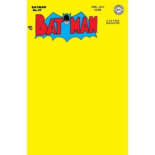 BATMAN #47 FACSIMILE EDITION COVER C BLANK CARD STOCK VARIANT