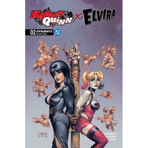 HARLEY QUINN X ELVIRA #2 COVER C JOSEPH MICHAEL LINSNER VARIANT