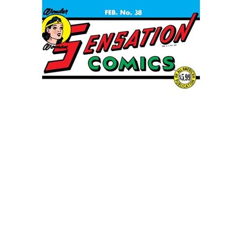 SENSATION COMICS #38 FACSIMILE EDITION COVER C BLANK VARIANT
