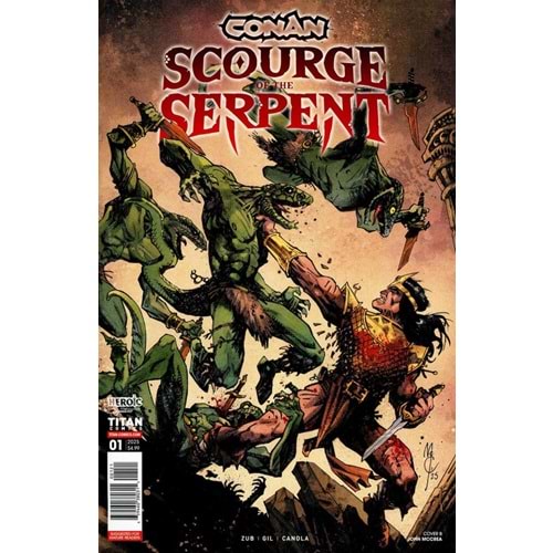 CONAN THE BARBARIAN SCOURGE OF THE SERPENT #1 (OF 4) COVER J ROBERTO DE LA TORRE LCSD EXCLUSIVE INKS WRAPAROUND VARIANT