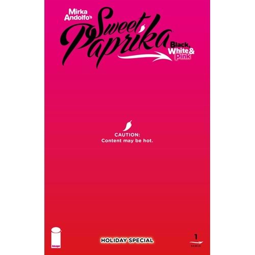 MIRKA ANDOLFOS SWEET PAPRIKA BLACK WHITE & PINK HOLIDAY SPECIAL #1 (ONE-SHOT) COVER E MIRKA ANDOLFO HOT COVER POLYBAGGED VARIANT