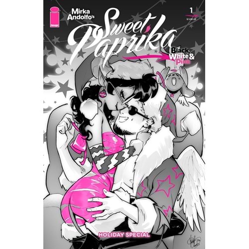 MIRKA ANDOLFOS SWEET PAPRIKA BLACK WHITE & PINK HOLIDAY SPECIAL #1 (ONE-SHOT) COVER A MIRKA ANDOLFO