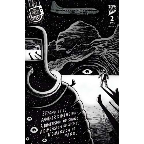 TWILIGHT ZONE (2025) #2 COVER B FRANCESCO FRANCAVILLA BLACK & WHITE CONNECTING VARIANT