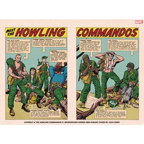 CAPWOLF AND THE HOWLING COMMANDOS #1 1:50 JACK KIRBY WRAPAROUND HIDDEN GEM VARIANT