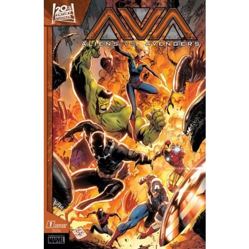 ALIENS VS AVENGERS #1 1:25 TONY S DANIEL VARIANT