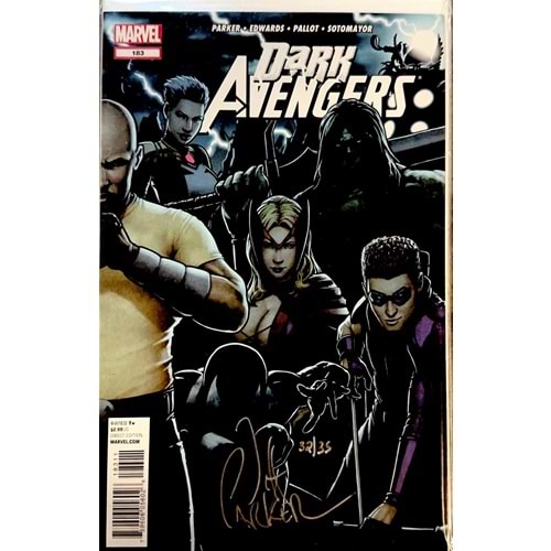 DF DARK AVENGERS #183 JEFF PARKER İMZALI SERTİFİKALI 35 LİMİTLİ