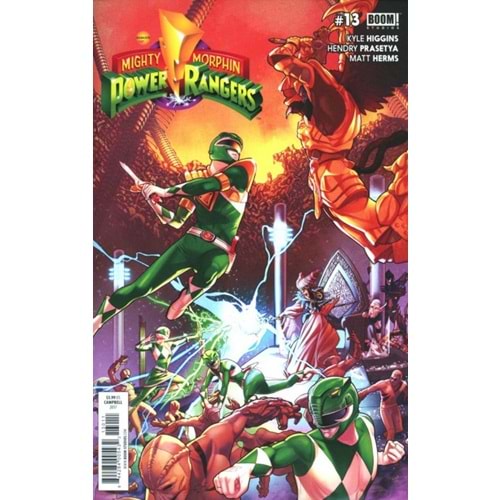 MIGHTY MORPHIN POWER RANGERS # 13 COVER A CAMPBELL