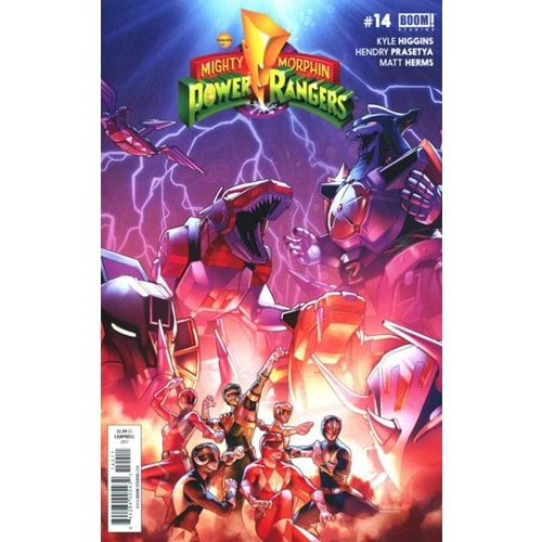 MIGHTY MORPHIN POWER RANGERS # 14 COVER A CAMPBELL