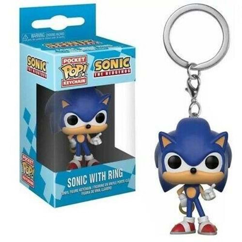FUNKO POP SONIC WITH RING KEYCHAIN