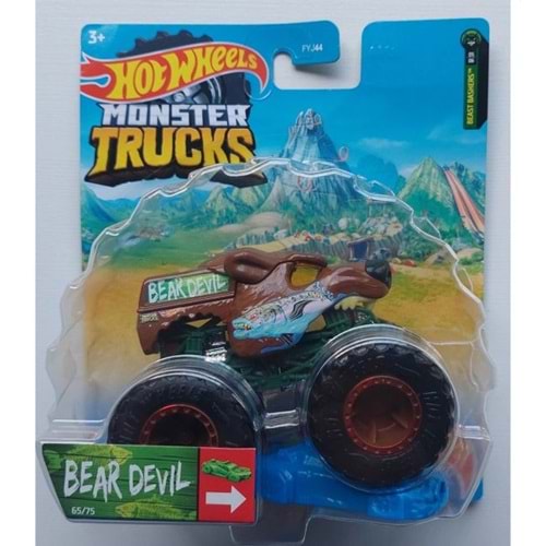 HOT WHEELS MONSTER TRUCKS BEAST BASHERS BEAR DEVIL