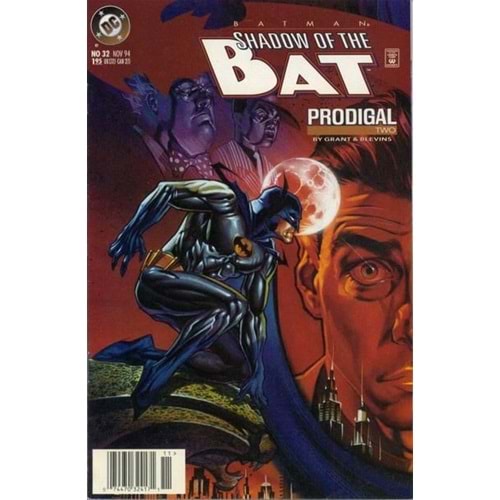 BATMAN SHADOW OF THE BAT # 32 NEWSSTAND F (ARKA SAYFADA FİYAT ETİKETİ VAR)