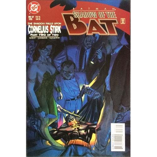 BATMAN SHADOW OF THE BAT # 47 NEWSSTAND (ARKA SAYFADA FİYAT ETİKETİ VAR)