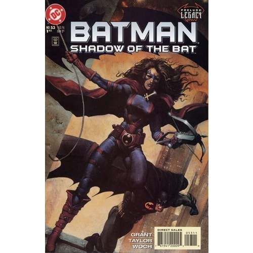 BATMAN SHADOW OF THE BAT # 53 NEWSSTAND (ARKA SAYFADA FİYAT ETİKETİ VAR)