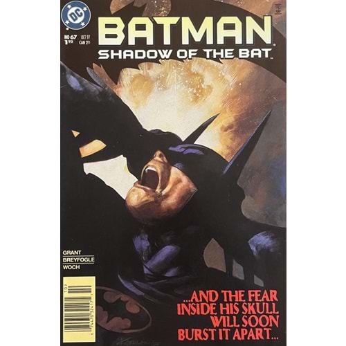 BATMAN SHADOW OF THE BAT # 67 NEWSSTAND (ARKA SAYFADA FİYAT ETİKETİ VAR)