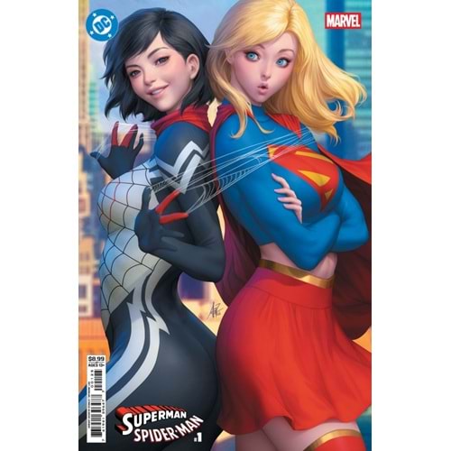 DC MARVEL SUPERMAN SPIDER-MAN #1 (ONE-SHOT) COVER M STANLEY ARTGERM LAU SUPERGIRL & SILK CARD STOCK VARIANT