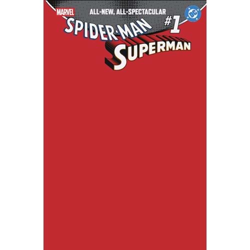 MARVEL DC SPIDER-MAN SUPERMAN #1 BLANK VARIANT