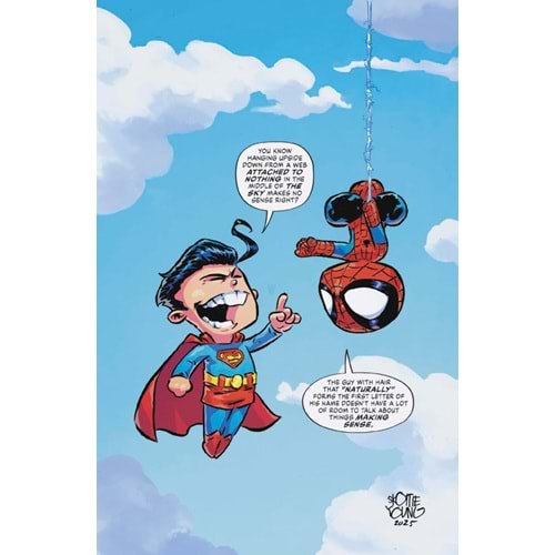 MARVEL DC SPIDER-MAN SUPERMAN #1 SKOTTIE YOUNG VIRGIN VARIANT