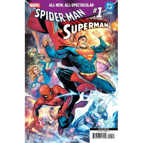 MARVEL DC SPIDER-MAN SUPERMAN #1 SECOND PRINTING JIM CHEUNG VARIANT
