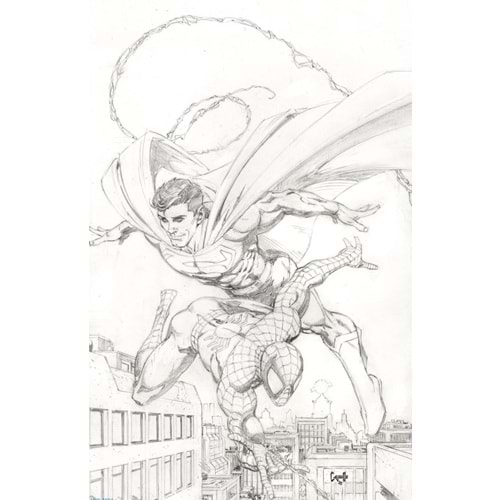 MARVEL DC SPIDER-MAN SUPERMAN #1 1:200 GREG CAPULLO SKETCH VIRGIN VARIANT