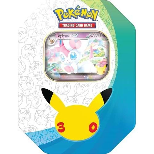 POKEMON TCG POKEMON 30TH CELEBRATION SYLVEON EX TIN