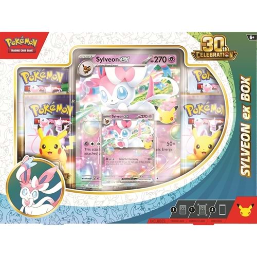 POKEMON TCG POKEMON 30TH CELEBRATION SYLVEON EX BOX
