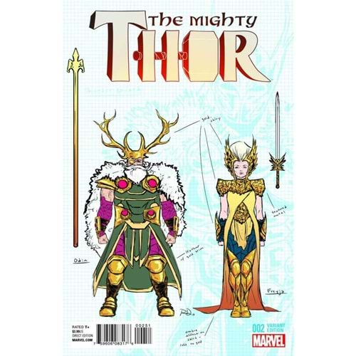 MIGHTY THOR (2015) # 2 1:20 DAUTERMAN DESIGN VARIANT