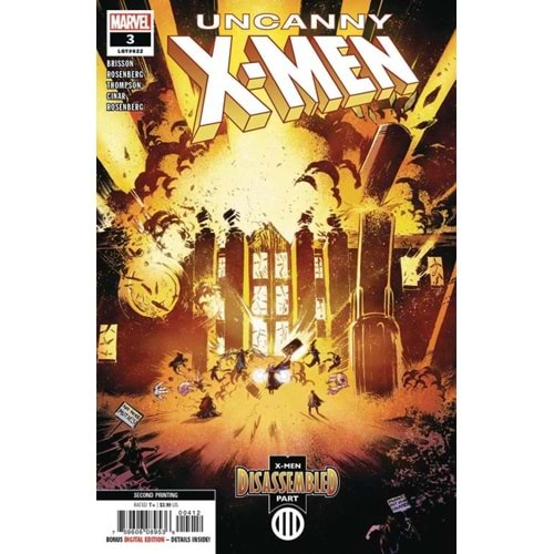 UNCANNY X-MEN (2018) # 3 SECOND PRINTING YILDIRAY ÇINAR VARIANT