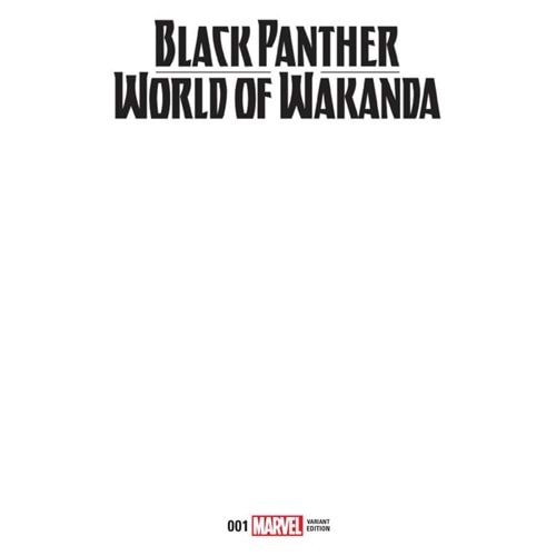 Black Panther World Of Wakanda # 1 Blank Variant