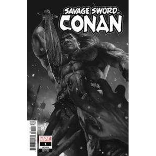 SAVAGE SWORD OF CONAN # 1 1:50 RAHZZAH BLACK & WHITE VARIANT