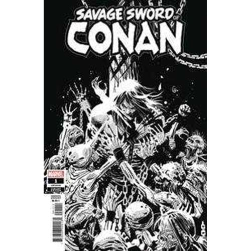 SAVAGE SWORD OF CONAN # 1 1:50 GARNEY BLACK & WHITE VARIANT